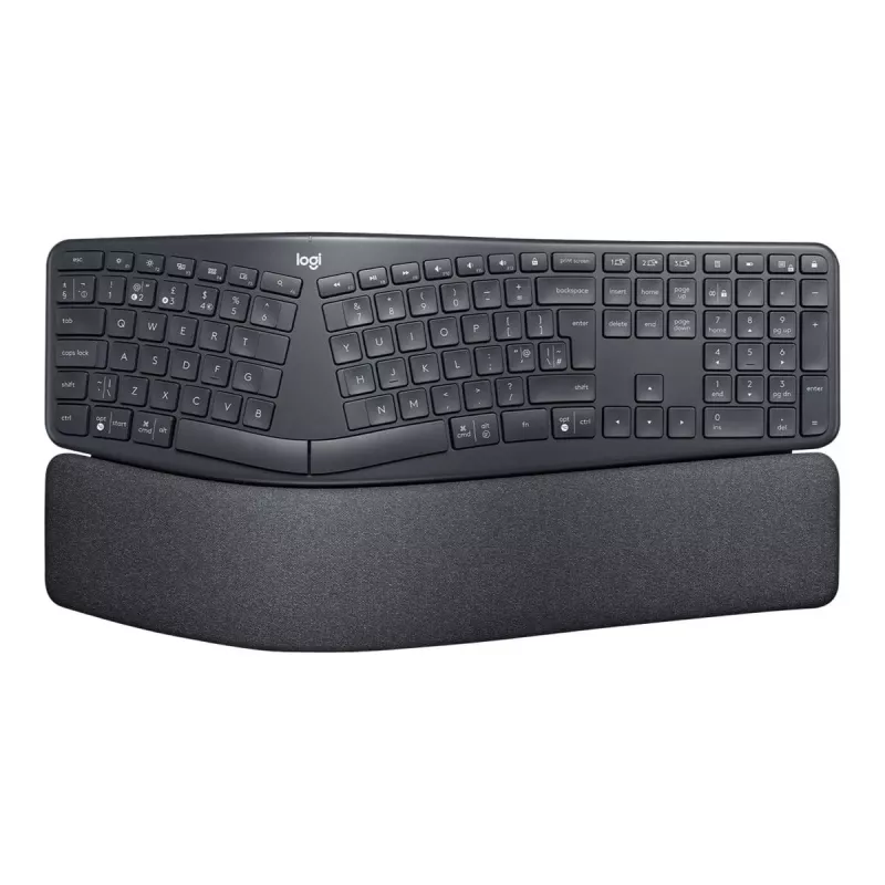 Logitech ERGO K860 - Klawiatura - Bezprzewodowa - 2,4 GHz, Bluetooth 5.0 - QWERTY - GB - Grafit