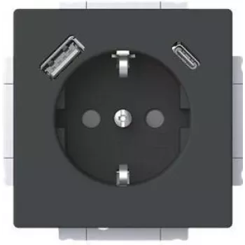 Busch-Jaeger Gniazdo wtykowe SCHUKO USB-A+C 20 EUCB2USBAC-885 (2CKA002011A6312)