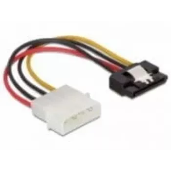 Kabel SATA HDD DeLOCK 60120 4-pin męski z metalowym klipsem prosty 0,12 m