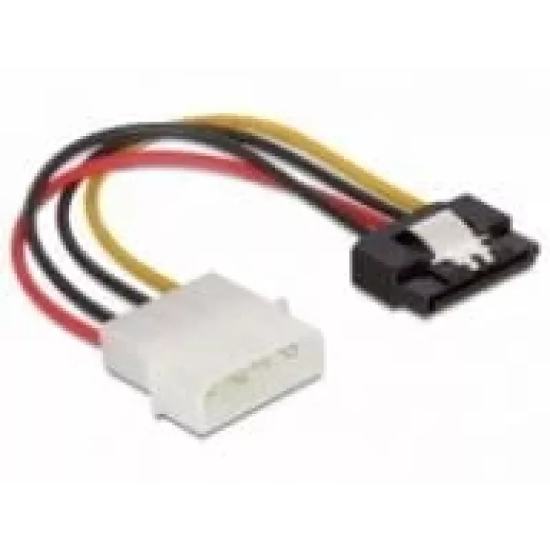 Kabel SATA HDD DeLOCK 60120 4-pin męski z metalowym klipsem prosty 0,12 m
