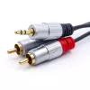 Kabel audio Qoltec 52341 3 m 2xRCA 3.5 mm czarny