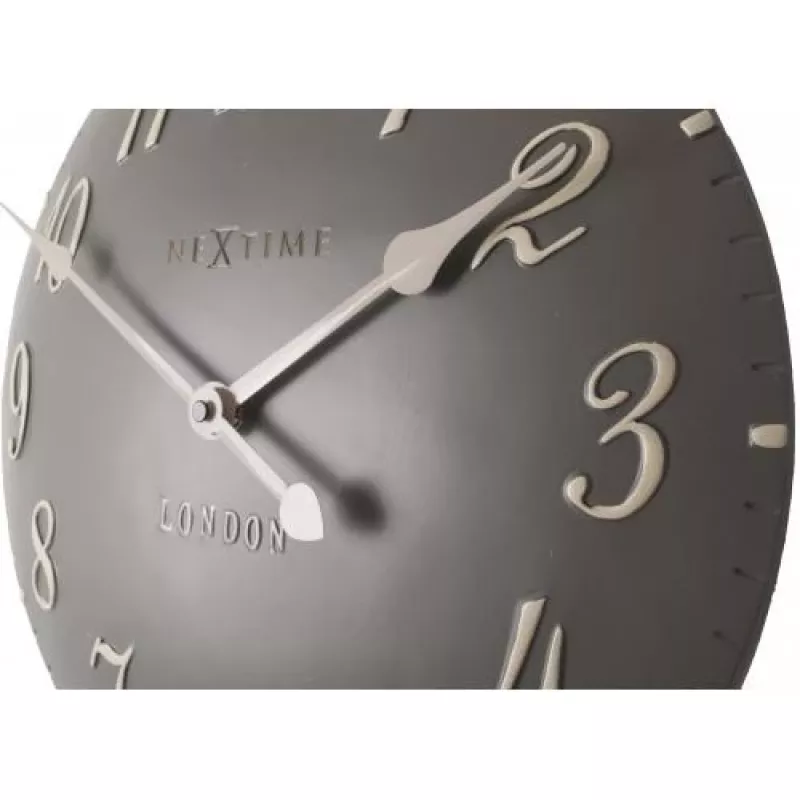 NeXtime klok 3084gs London Arabic, Ø34,5 cm, ścienny, szary/biały