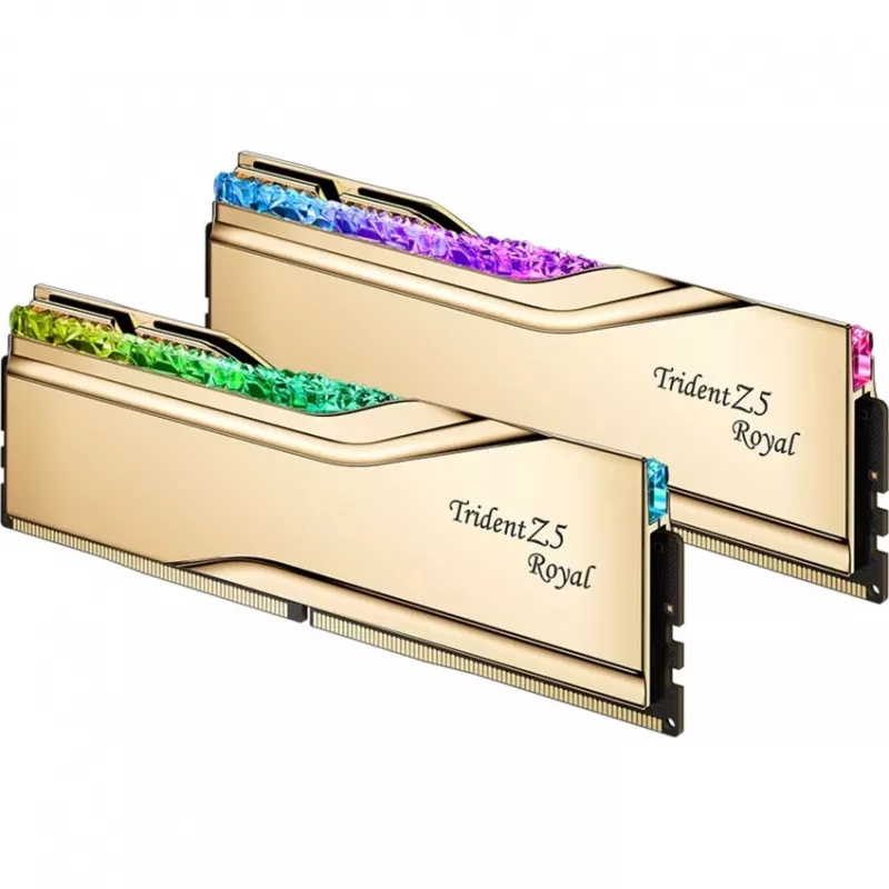 DIMM 32 GB DDR5-6000, Memory gold, F5-6000J2836G16GX2-TR5G, Trident Z5 Royal RGB, INTEL XMP