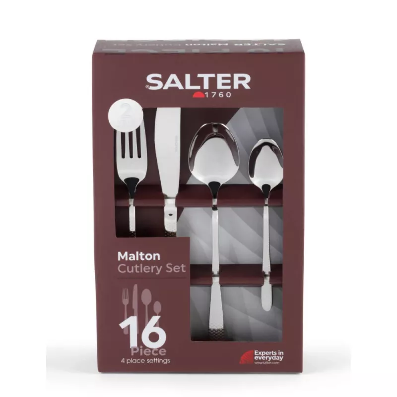 Komplet sztućców 16-elementowy Salter BW113282EU7, stal nierdzewna, serwis dla 4 osób