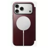Etui na telefon Nomad Modern Leather Folio do iPhone 17 Pro Max — skóra, TPU, PC, aluminium, burgund, 16 cm (6,3 cala)