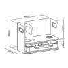 Organizer na biurko z szufladą i ładowarką bezprzewodową Ergo Office, biały, max. 10kg, ER-441
