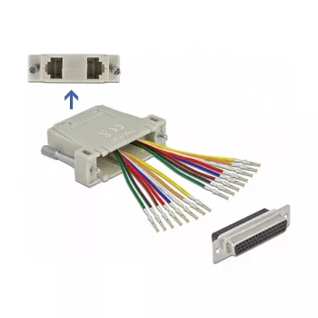 D-Sub HD 44 pin crimp żeński do 2 x RJ45 żeński DeLOCK 66836