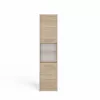 Szafka łazienkowa Top e shop S40 SONOMA — dębowa rama, wolnostojąca, 6 półek, 400×300×1700 mm