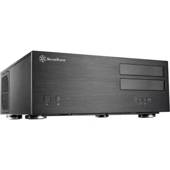 SilverStone Grandia GD08 - Desktop - SSI EEB - bez zasilacza - czarny - USB/Audio