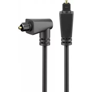 Kabel światłowodowy Goobay, 2 m, czarny - wtyk Toslink > wtyk Toslink 90°, czarny (41595)