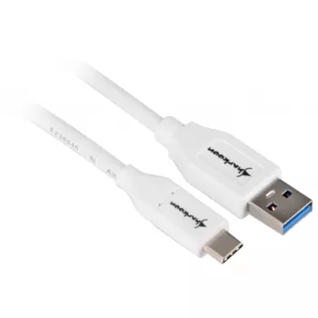 Kabel USB 3.2 Gen 2, wtyczka USB-A > USB-C (biały, 1 metr)