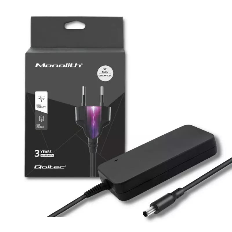 Ładowarka sieciowa Qoltec 51499 do laptopa Czarna