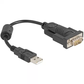 Adapter DeLOCK USB 2.0 Typ-A na szeregowy RS-232 D-Sub 9 pin męski 0,25 m