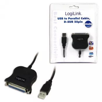 LogiLink UA0054A Kabel równoległy Czarny 1,8 M