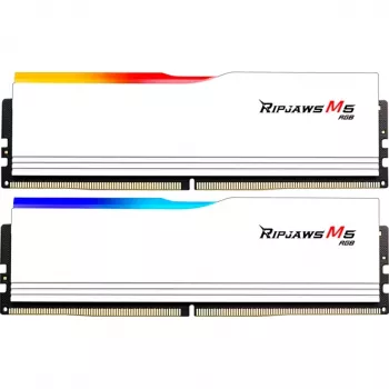 DIMM 64 GB DDR5-6000 (2x 32 GB) Dual-Kit, pamięć biała, F5-6000J3040G32GX2-RM5RW, Ripjaws M5 RGB, INTEL XMP