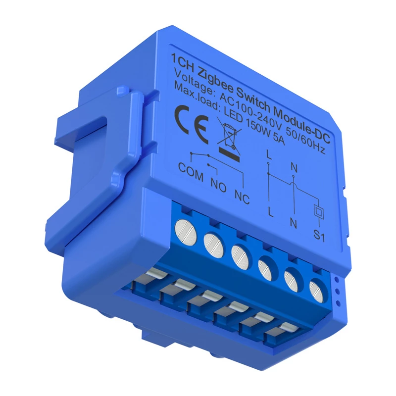 1-kanałowy moduł przełącznika ZigBee Avatto ZWSM16-DC32V-1, styk beznapięciowy, DC 32V