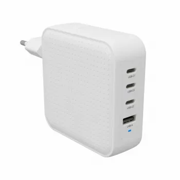 Hyper HyperJuice 100W USB-C GaN Travel Charger 3C+1A - Biały (HJ1002WHWWGL)