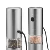 Młynek do soli i pieprzu Caso | SpiceDuo | Elektryczny | Obudowa ze stali nierdzewnej | Litowy