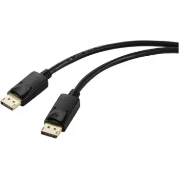 Renkforce Kabel połączeniowy DisplayPort Wtyczka DisplayPort, Wtyczka DisplayPort 2,00 m Czarny Kabel DisplayPort (RF-5771514)