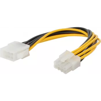 Przedłużacz kabla EPS 8-pin ShiverPeaks 78221-HQ do zasilania CPU, kabel w oplocie