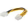 Przedłużacz kabla EPS 8-pin ShiverPeaks 78221-HQ do zasilania CPU, kabel w oplocie