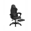 Gaming armchair huzaro Force 3.7 Carbon Czarny — ergonomic, adjustable height 107.5–116.5 cm, 5 wheels, lumbar and neck pillows