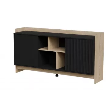Cama PORTO 2D komoda 150x38x77 dąb/czarny