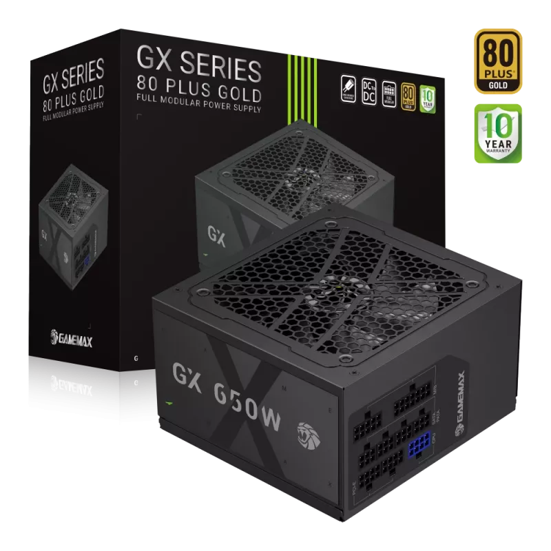 Zasilacz Gamemax, 80 PLUS, Gold | GX 650GF | 650 W