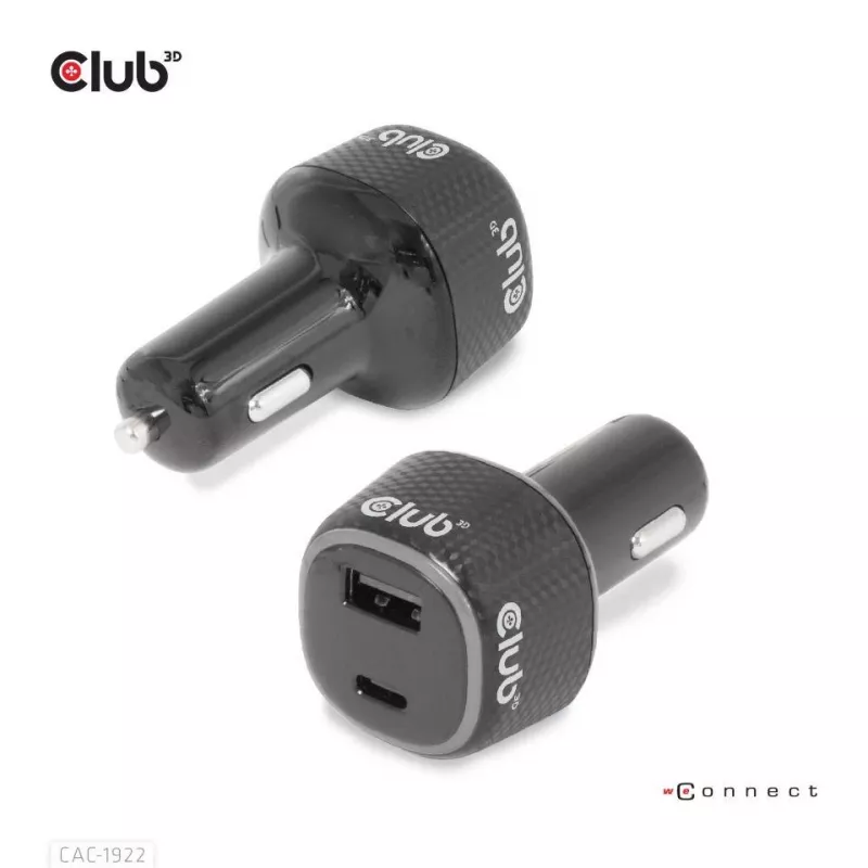 CLUB3D Ładowarka samochodowa do notebooka / laptopa 63 Watt, Auto, zapalniczka, 24 V, czarna