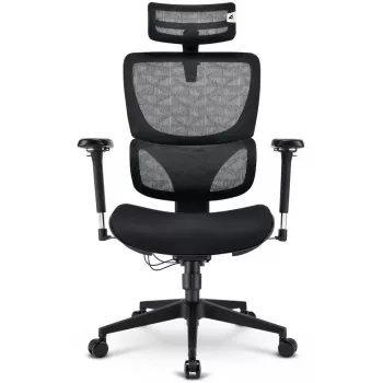 Fotel biurowy Sharkoon OfficePal C40 — czarny, ergonomiczny design, regulowana wysokość