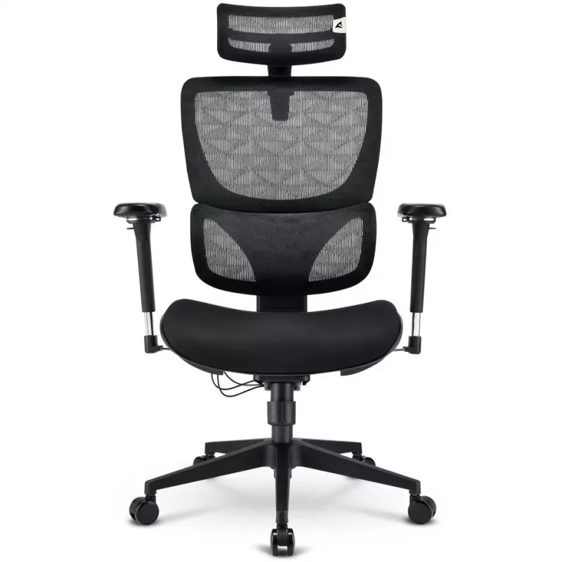 Fotel biurowy Sharkoon OfficePal C40 — czarny, ergonomiczny design, regulowana wysokość