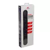 Listwa zasilająca MACLEAN MCE395 B — 5 gniazd, 3×USB, 110–240 V AC, 2,1 A USB, 2500 W, przewód 1,5 m, czarna
