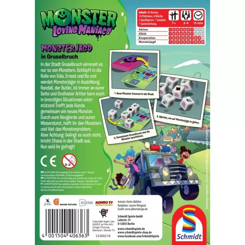 Monster Loving Maniacs: Polowanie na potwory w Gruselbruch, gra planszowa