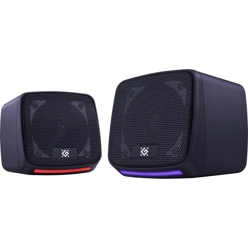 Głośniki komputerowe DEFENDER J3 2.0 6W LED USB, 2×3 W RMS, 90–20000 Hz, 3,5 mm, czarne