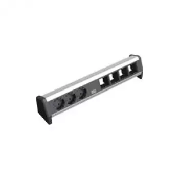 Listwa zasilająca Bachmann 902.003 3 gniazda AC Czarno-srebrna