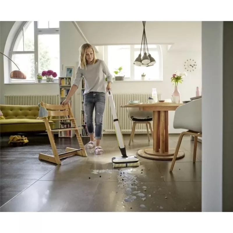 Kärcher FC 7 CORDLESS Miotła elektryczna Akumulatorowa Na mokro Bezworkowa Czarny, Biały, Żółty 2,85 Ah