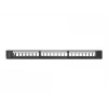 Patch panel 1U LANBERG PPKS-1124-B, 24 porty, 1U, ABS, czarny, 482.6×44.5×154 mm