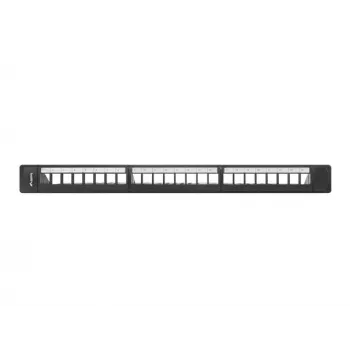 Patch panel 1U LANBERG PPKS-1124-B, 24 porty, 1U, ABS, czarny, 482.6×44.5×154 mm