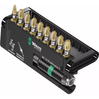 Wera Tools 05347153001 - Sześciokątny - Pozidriv - 1 x 1/4x75 1 x PZ 1x25 7 x PZ 2x25 1 x PZ 3x25 - 25,4 / 4 mm (1 / 10,20cm (4)) - Sześciokątny (05347153001)