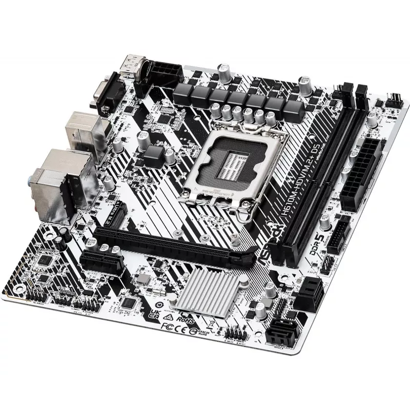 Płyta główna ASRock H610M-HDV/M.2+ D5 — Intel H610, LGA 1700, microATX, 2× DDR5 DIMM, M.2, HDMI 2.1, DP 1.4