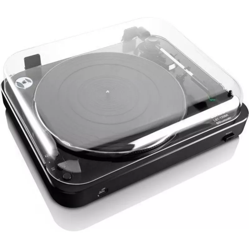 Gramofon audio z napędem paskowym Lenco LBT-120BK Czarny Półautomatyczny