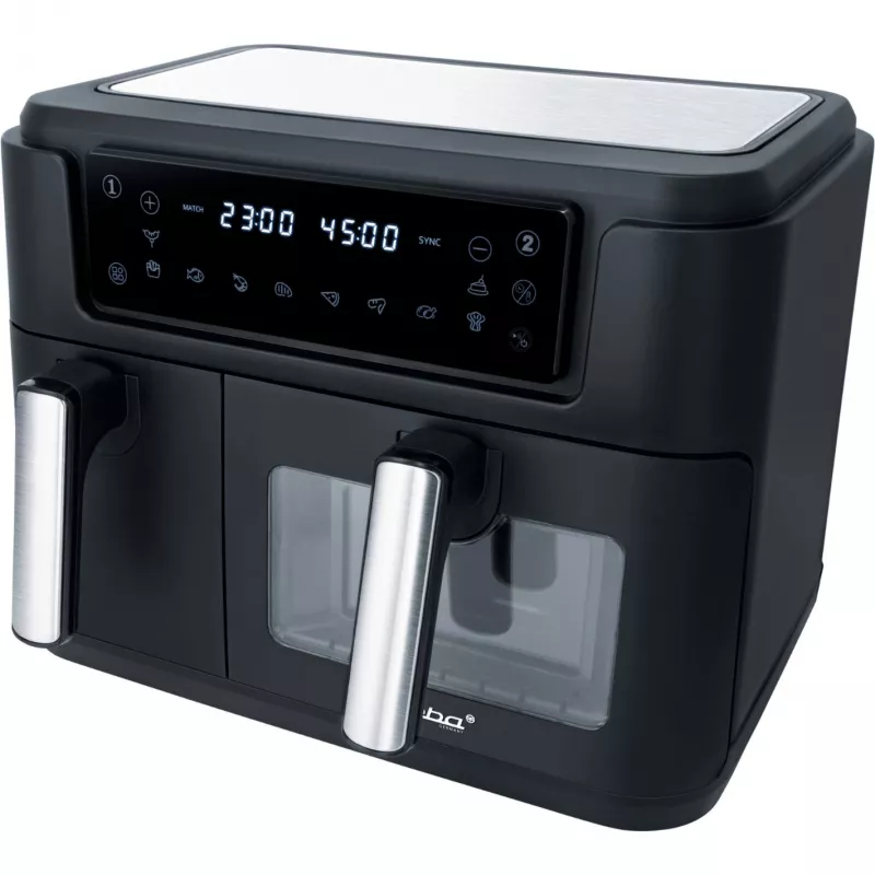 Podwójny frytkownicę powietrzną HF 9500 DUO (czarny, 2.400 Watt, 2 kosze 6 L + 3,5 L)