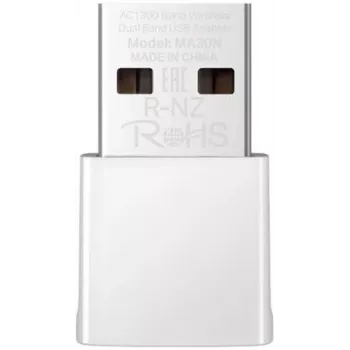 Sieciowy adapter USB MERCUSYS MA30N — dwuzakresowe Wi‑Fi (2,4/5 GHz), 400/867 Mbps, USB 2.0, antena wewnętrzna, biały