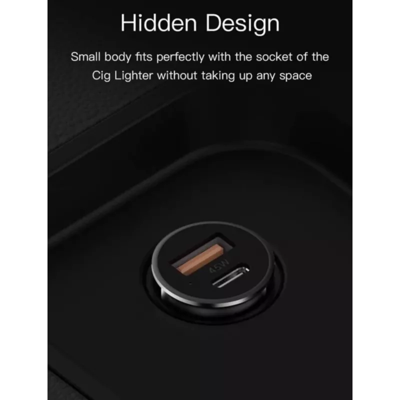 Ładowarka samochodowa Orsen C8 45W — szybkie ładowanie USB-C PD 45W, czarna