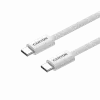Kabel CANYON OnWire 60MG USB-C na USB-C 60W Magnetyczny Pleciony 1m Biały