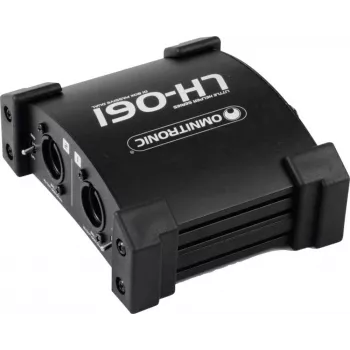 Pasywny DI Box Omnitronic LH-061 PRO — 2-kanałowy direct box do wyjść symetrycznych
