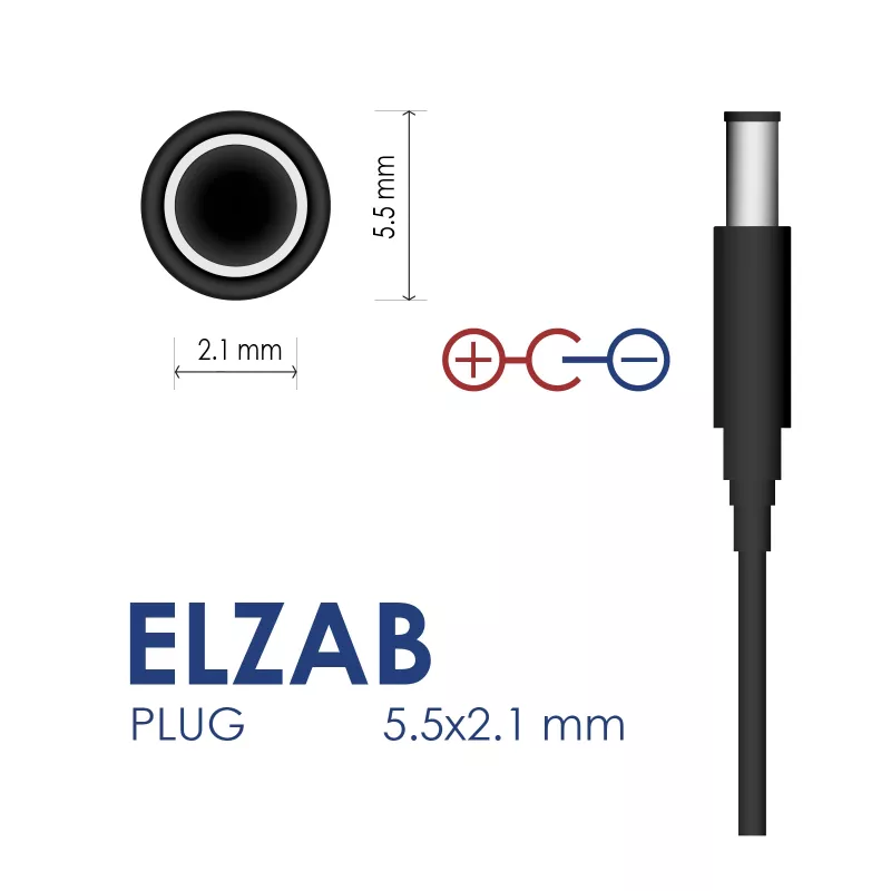 Zasilacz Akyga AK-PD-33 do kas fiskalnych ELZAB Jota / K10 / Mini E, 12 V, 1 A, 12 W, 5,5 x 2,1 mm, 1,5 m