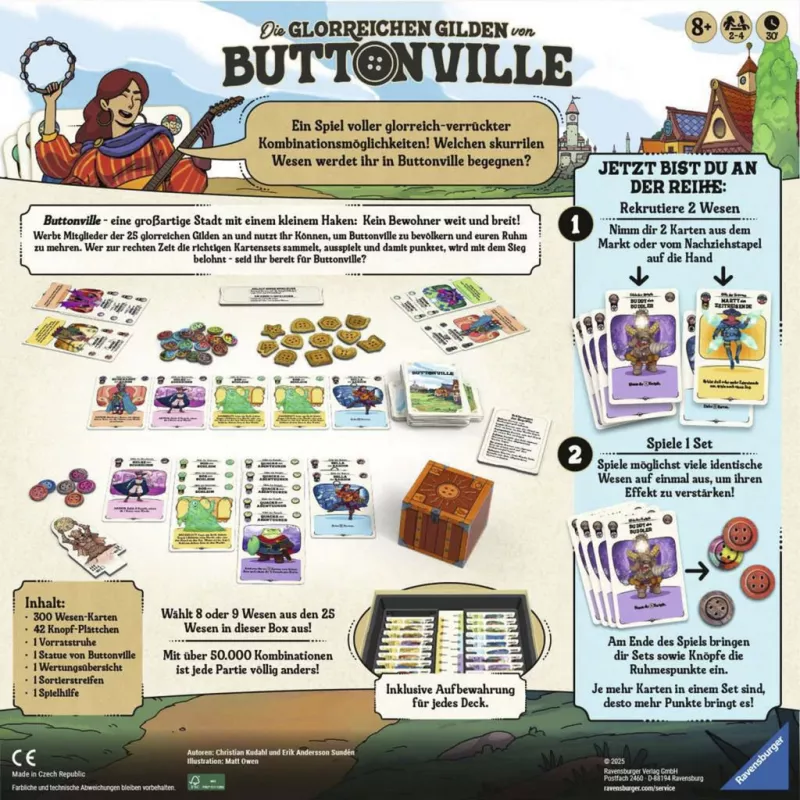 The Glorious Guilds of Buttonville, Gra Karciana