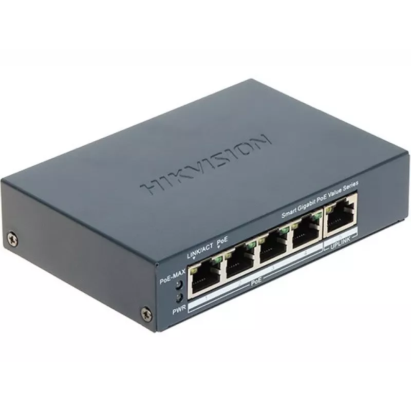 Przełącznik sieciowy Hikvision DS-3E1505P-EI/M Zarządzalny Gigabit Ethernet (10/100/1000) Power over Ethernet (PoE) Szary