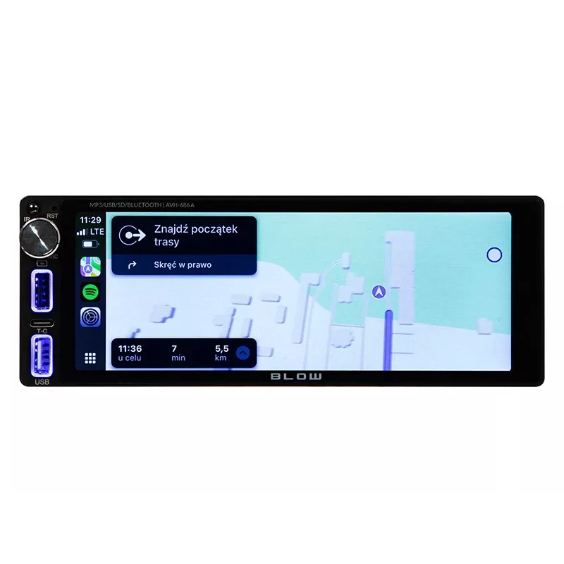Radio samochodowe AVH-686A 1DIN 7 cali RDS MP3/USB/micro SD/BLUETOOTH